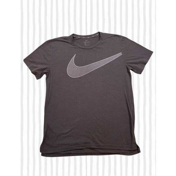 Nike Other - Nike Dri-FIT Black Big Swoosh Athletic T-Shirt Size US UK Medium
